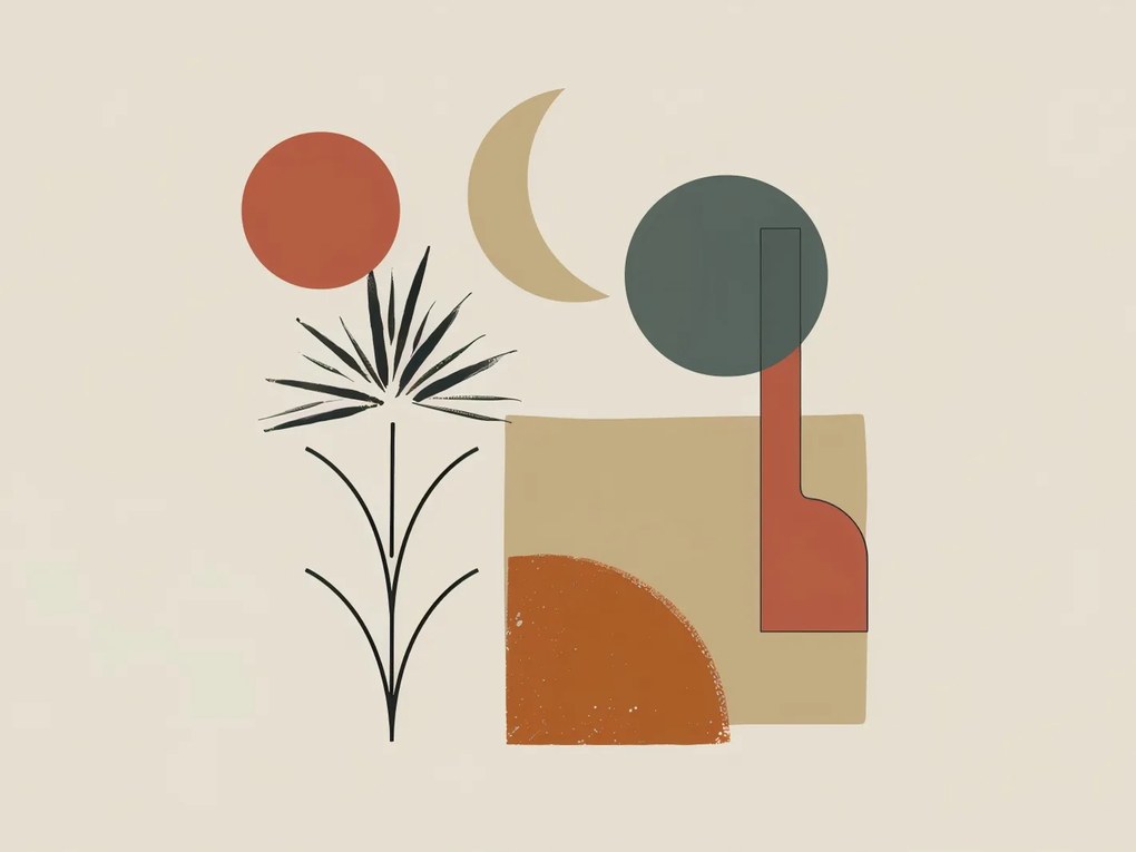 Poszter 80x60cm Nap, Hold és élet