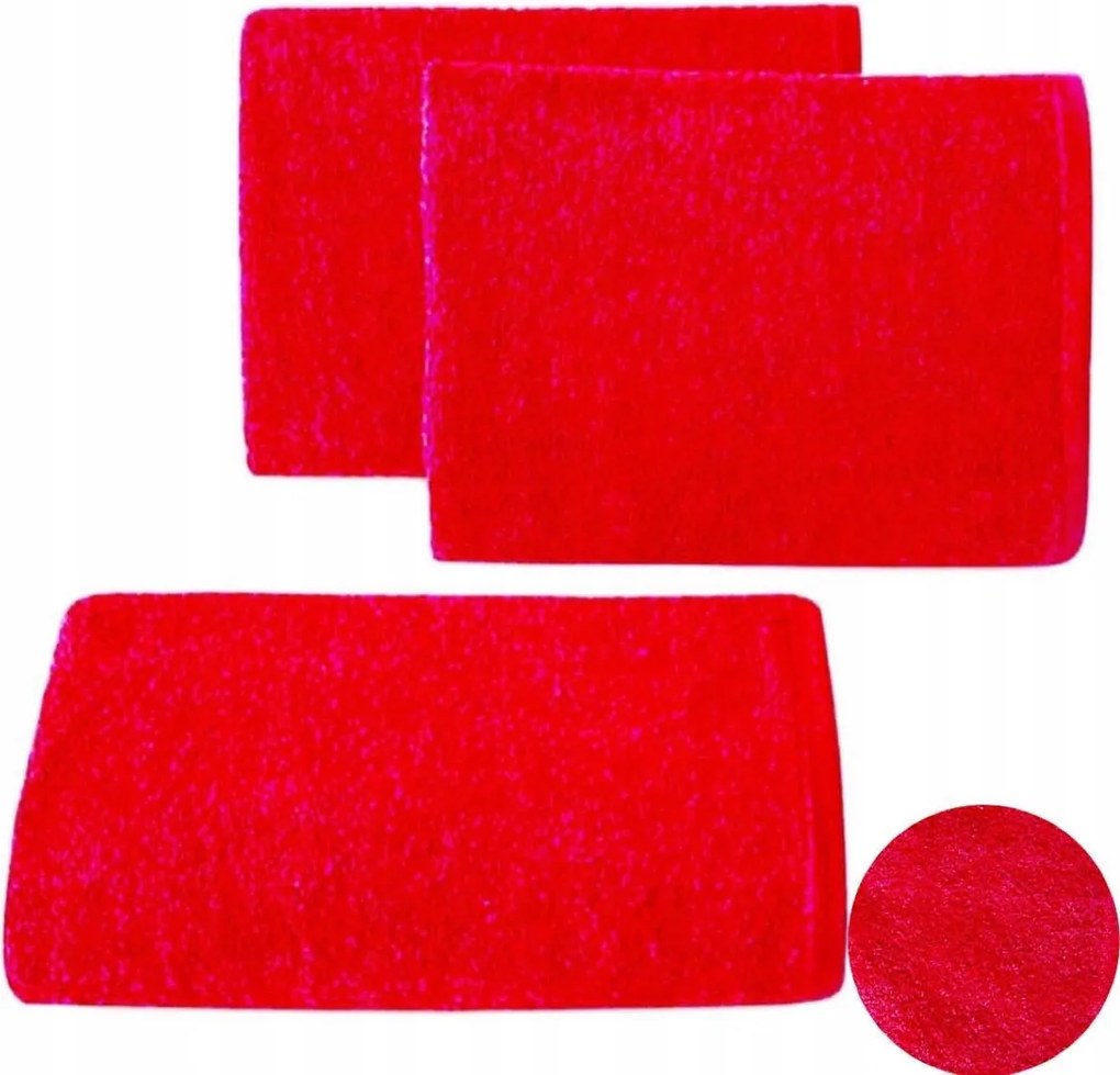 Fürdőlepedő 50X100CM Pamut Piros /lengyel Termék