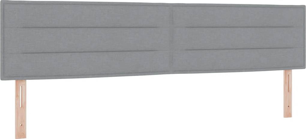 vidaXL LED ágytámla LED -es lámpákkal Világosszürke 200 cm Poliészter