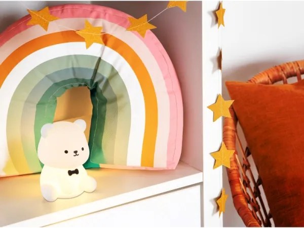 Globo 2870 - TEDDY LED RGBW, fényerőszabályozható, újratölthető gyerek éjjeli lámpa, 1 W LED, 5 V, 1200 mAh, mackó alakú