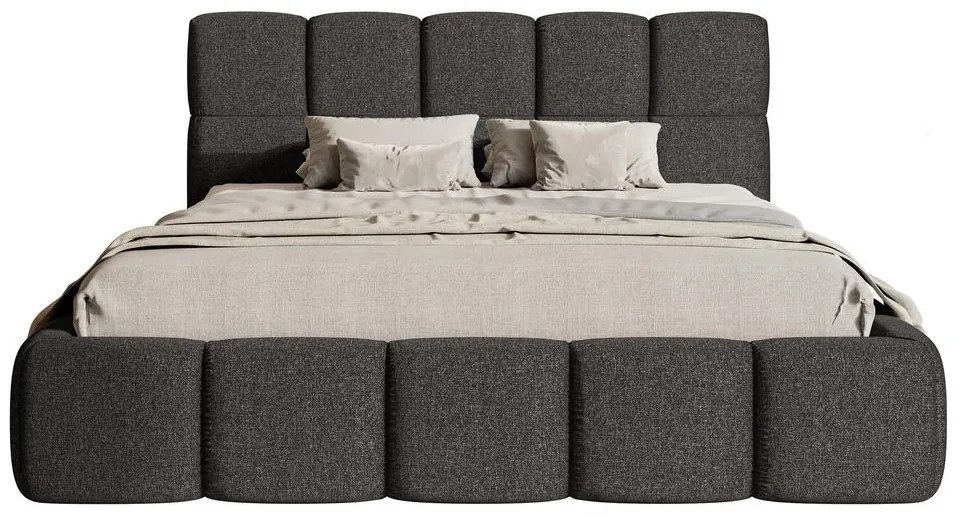 Franciaágy 180 cm Cirsten 180B (ágyráccsal) (grafit). 1099491