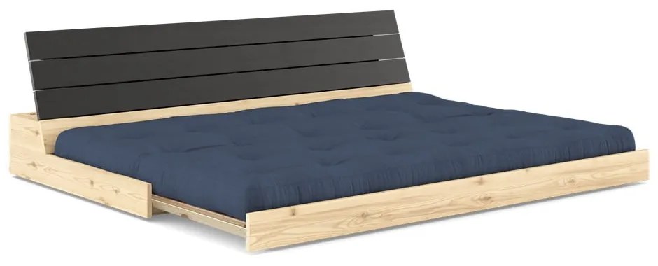 Sötétkék kinyitható kanapé 196 cm Base – Karup Design