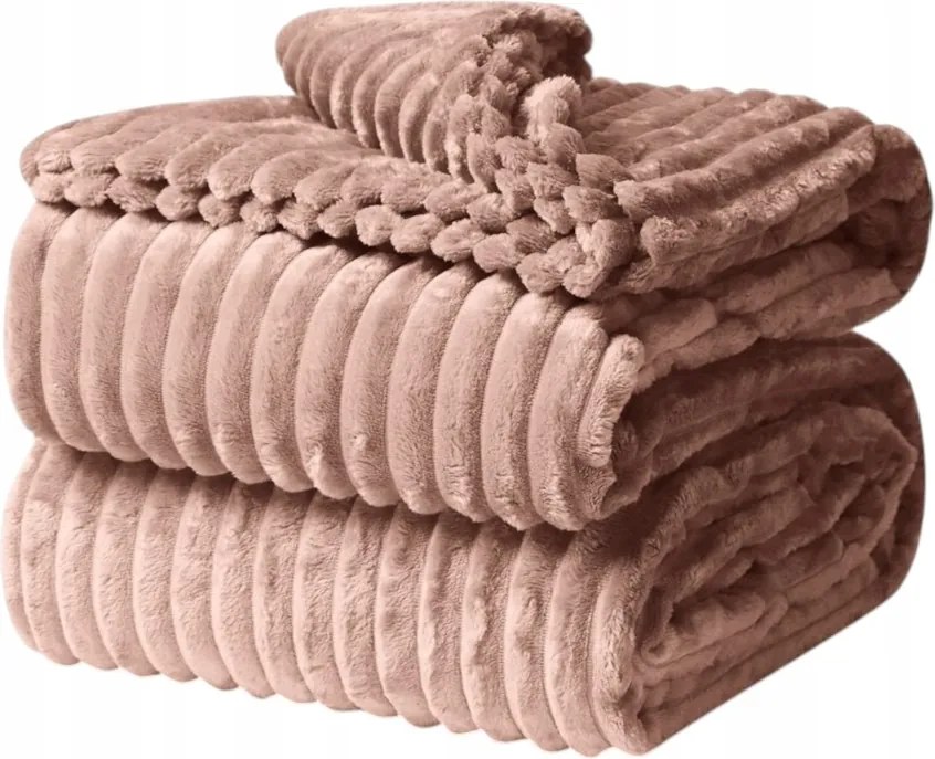 Nagy puha takaró 200X220 mikroszálas Meleg Bézs Pléd Kanapé Ágytakaró