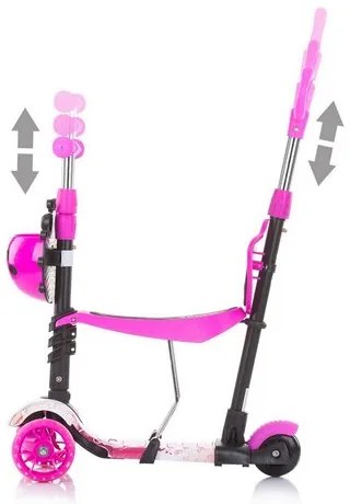 Chipolino robogó vezető rúddal Kiddy Evo 3in1 ,Lollipop
