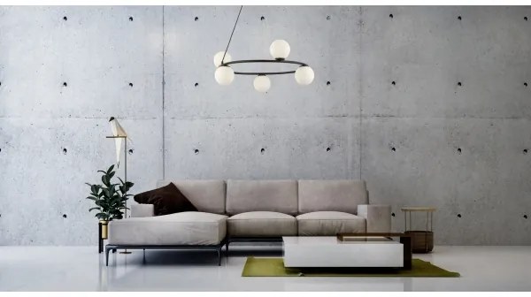 Csillár zsinóron GAMA 5xG9/12W/230V fekete