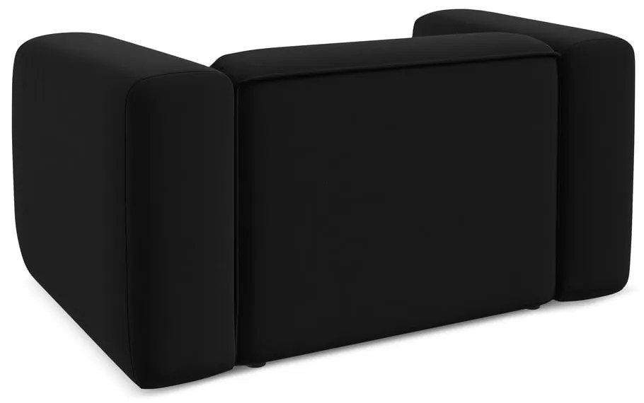 Fekete bársony fotel Ekahi – Makamii