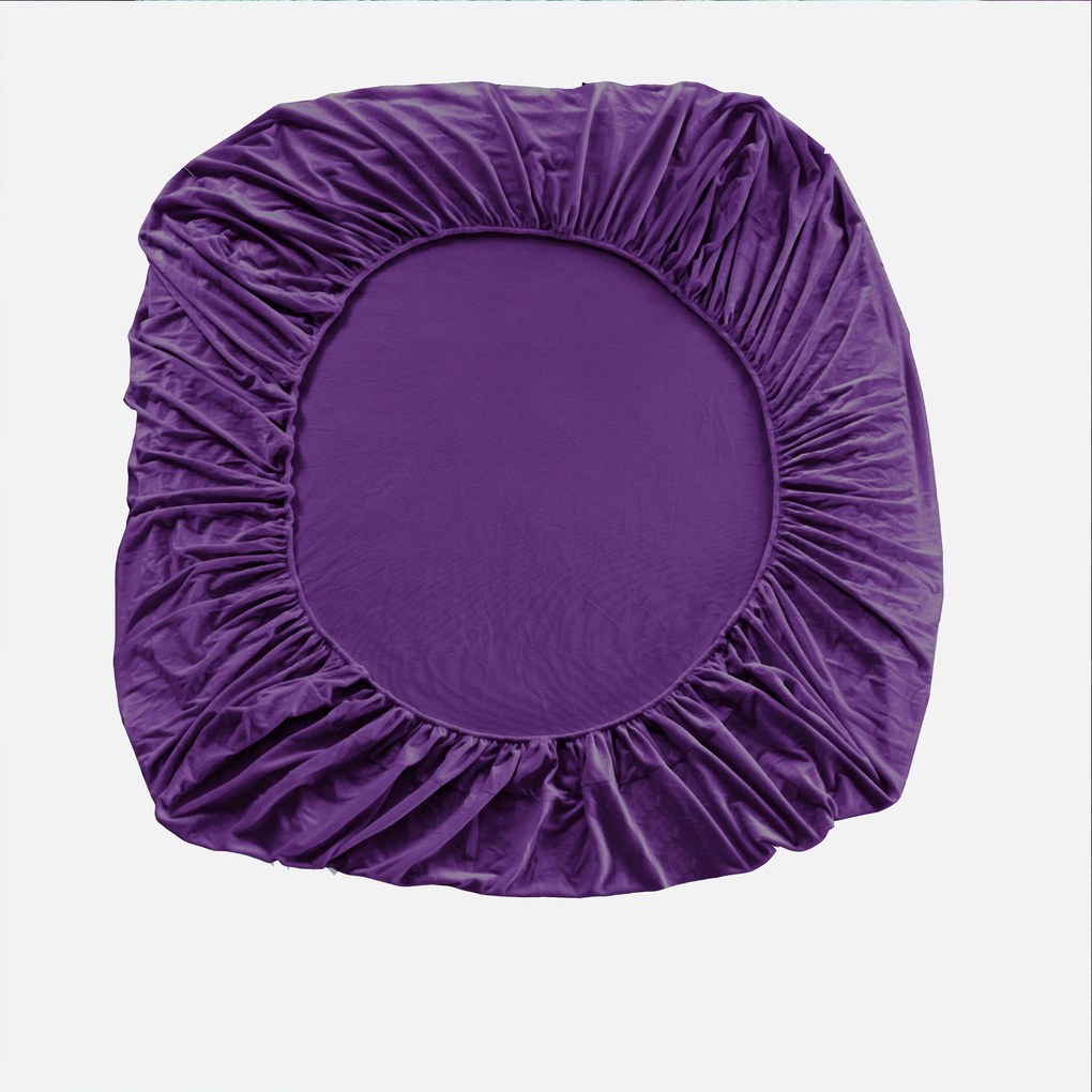 Mikroplüss lepedő SOFT 90x200 cm sötétlila