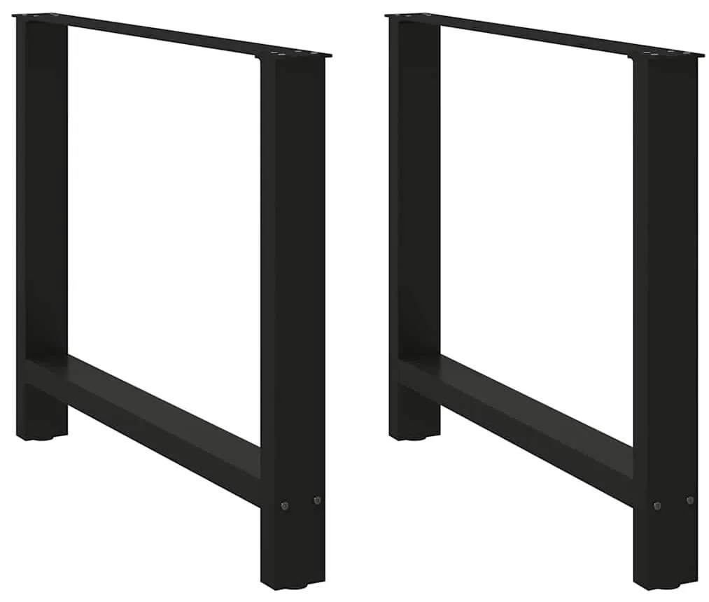 2 db fekete acél étkezőasztal láb 100 x (72-73) cm
