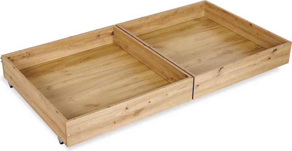 Fiókos gyerekágy alatti fiók 80x160 ALABANA - tölgyfa