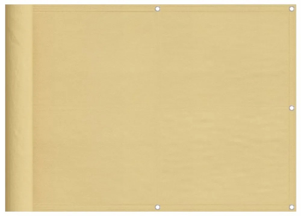 homokszínű 100% oxford poliészter erkélyparaván 75 x 300 cm