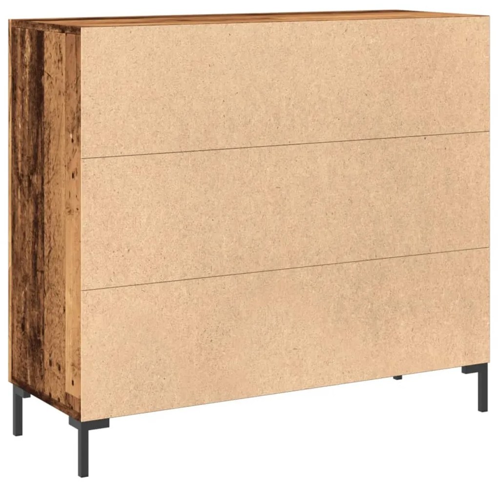 antik fa színű szerelt fa tálalószekrény 90 x 34 x 80 cm