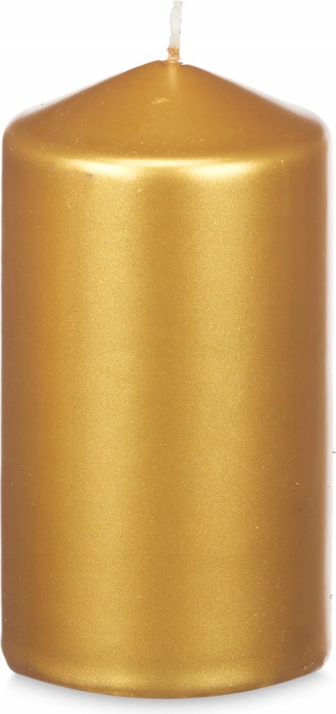 Gyertya Klasszikus Arany Henger 13 cm Ø 7 cm Dekorációs Díszgyertya