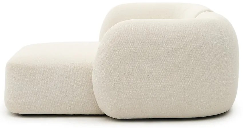Krémszínű zsenília sarokkanapé (jobb oldali-heverő résszel) Martina – Kave Home