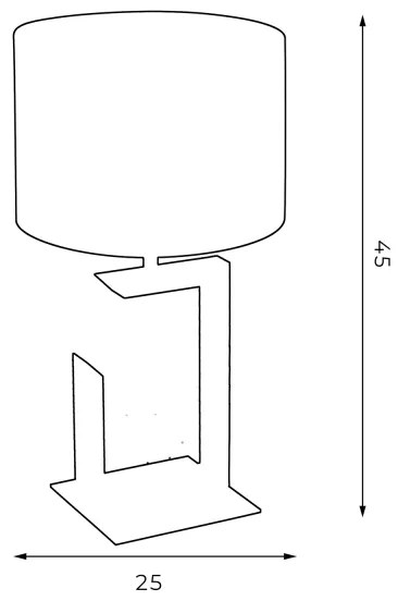Asztali lámpa 1xE27/60W/230V 45 cm fekete/arany