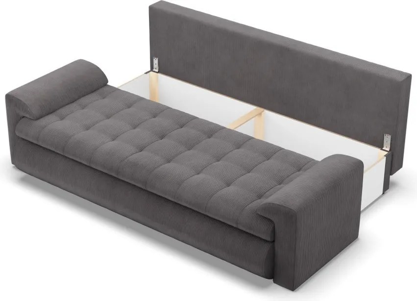 Tokio kanapéágy, kordbársony, szürke