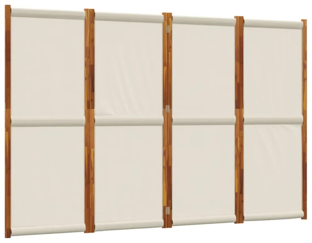 világosszürke 4 paneles térelválasztó 280 x 180 cm