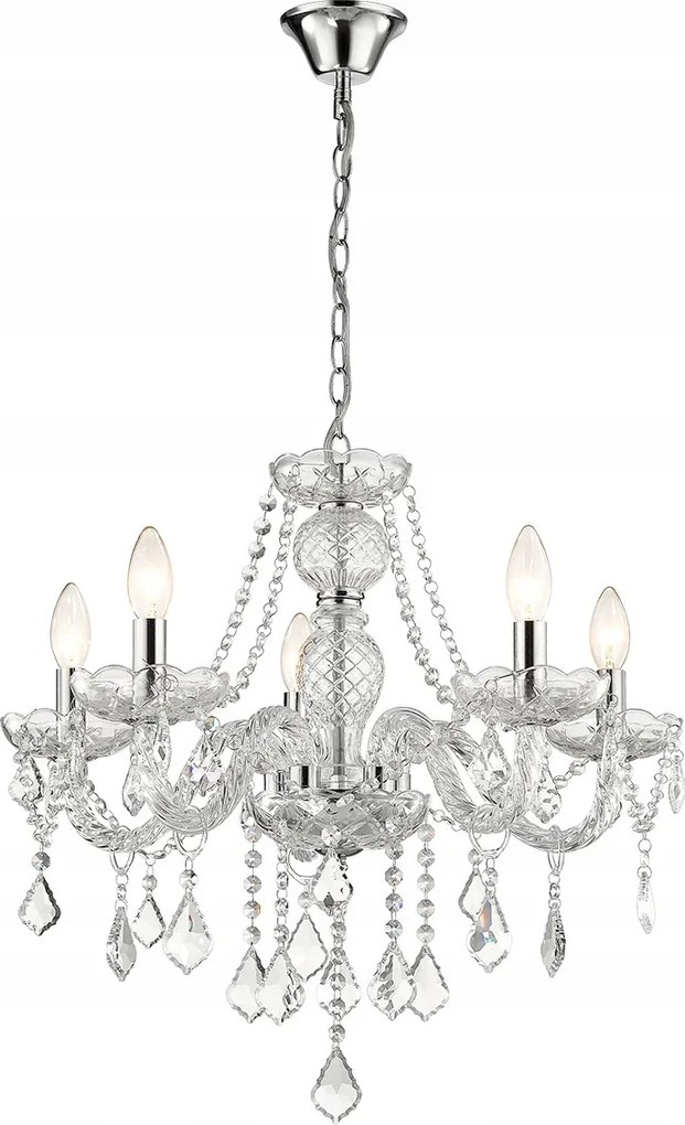 Állítható magasságú mennyezeti lámpa Cristallo hálószobába