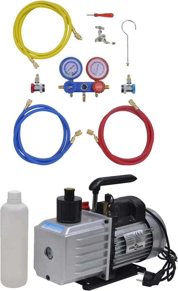 vidaXL vákuumszivattyú 100 L/perc 2-irányú elosztómérőszettel