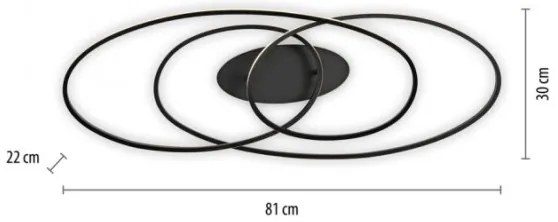 JUST LIGHT. 15321-18 - LED Mennyezeti lámpa LUMACA LED/33W/230V fekete