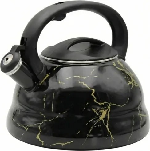 Márvány vízforraló 3L fekete indukciós és gázsíppal