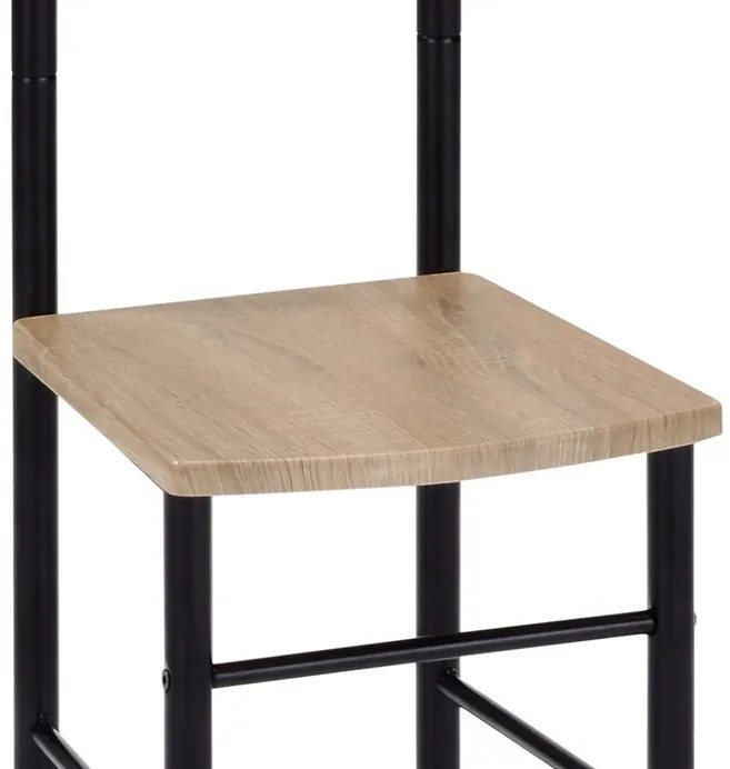 Fekete szobainas sonoma tölgy dekorral, 90 kg terhelhetőséggel – 81870