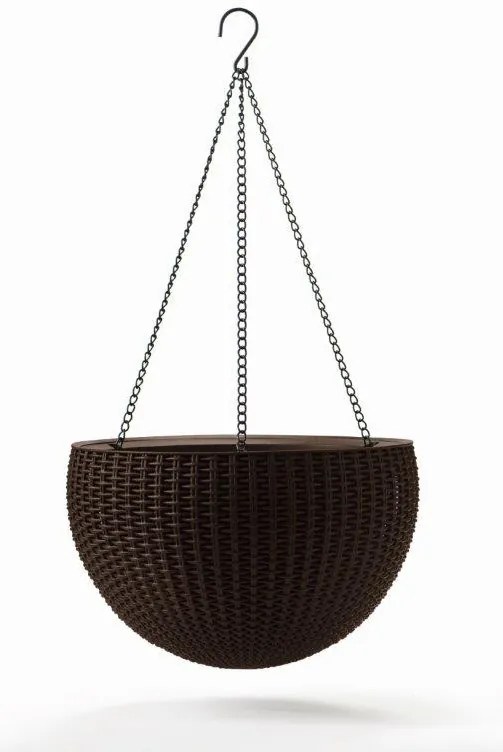 Keter Hanging Sphere függesztett virágtartó, whiskey barna