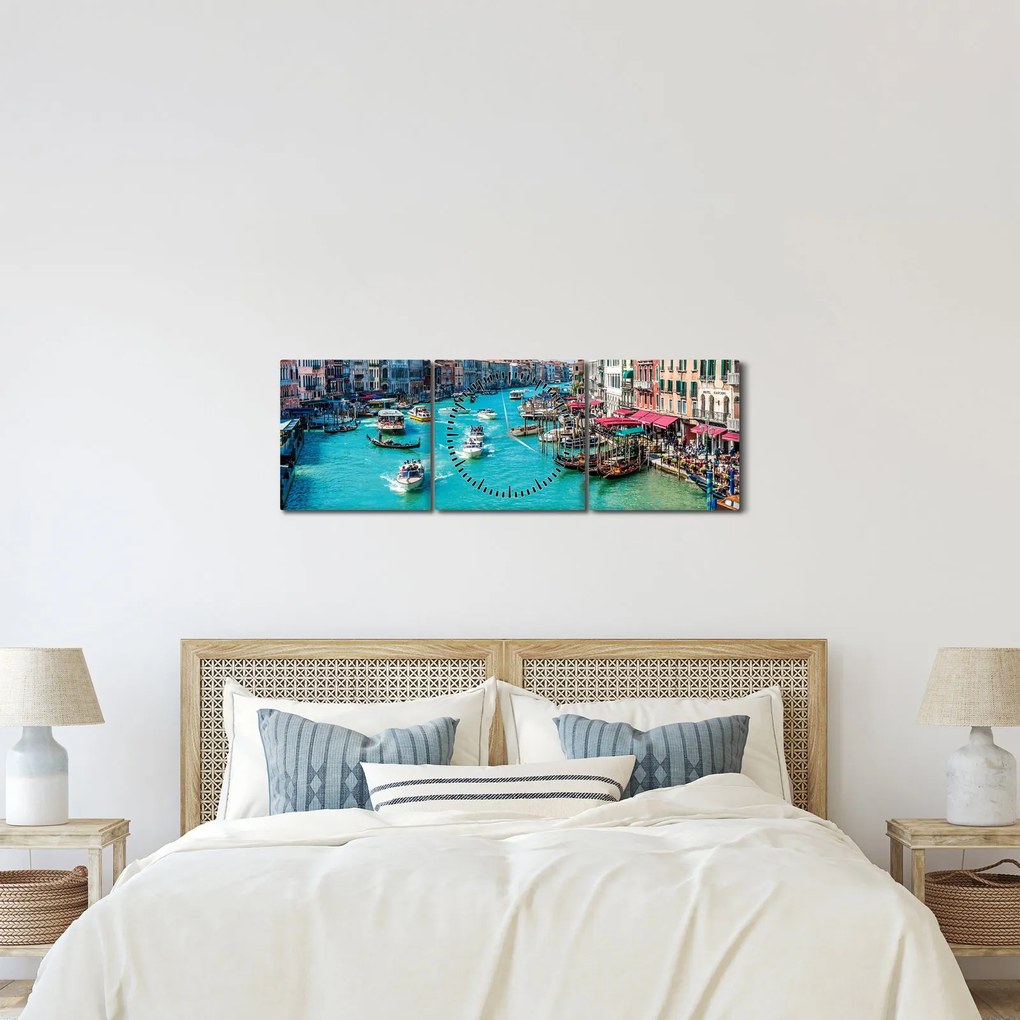 Kép - Grand Canal, Velence, Italy (órával) (90x30 cm)