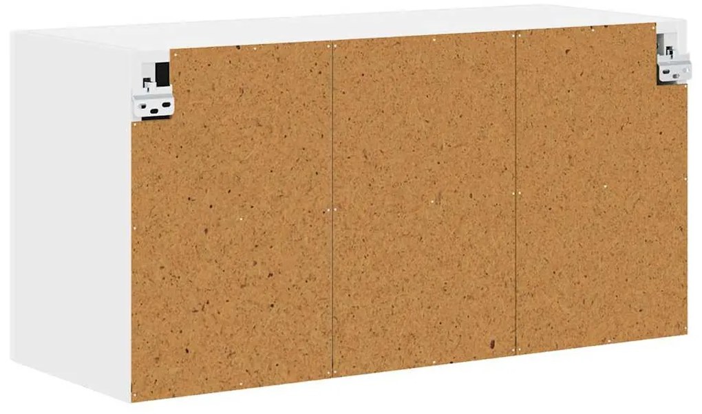 Fali konyhaszekrény Magas Fényű Fehér 80 x 31 x 40 cm Faanyag