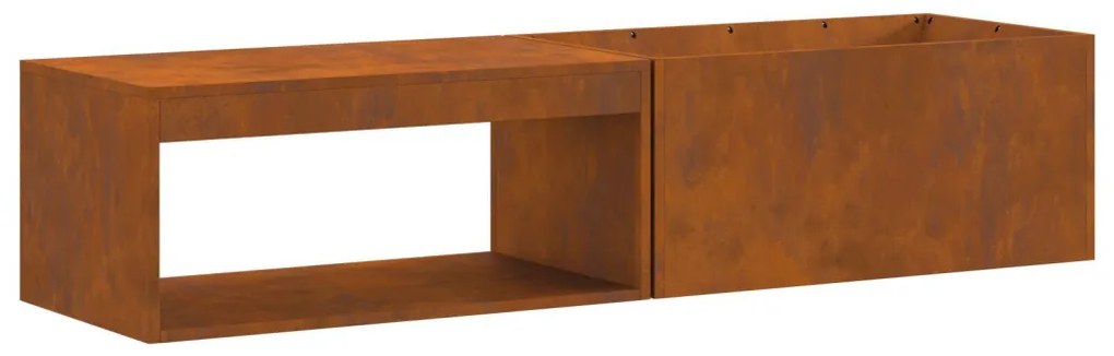 Tűzrakó Barna 160 x 45 x 35 cm időjárásálló acél