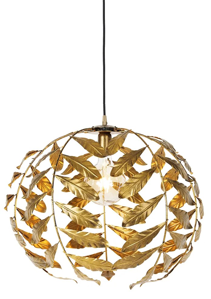 Vintage függőlámpa antik arany 50 cm - Hársfa