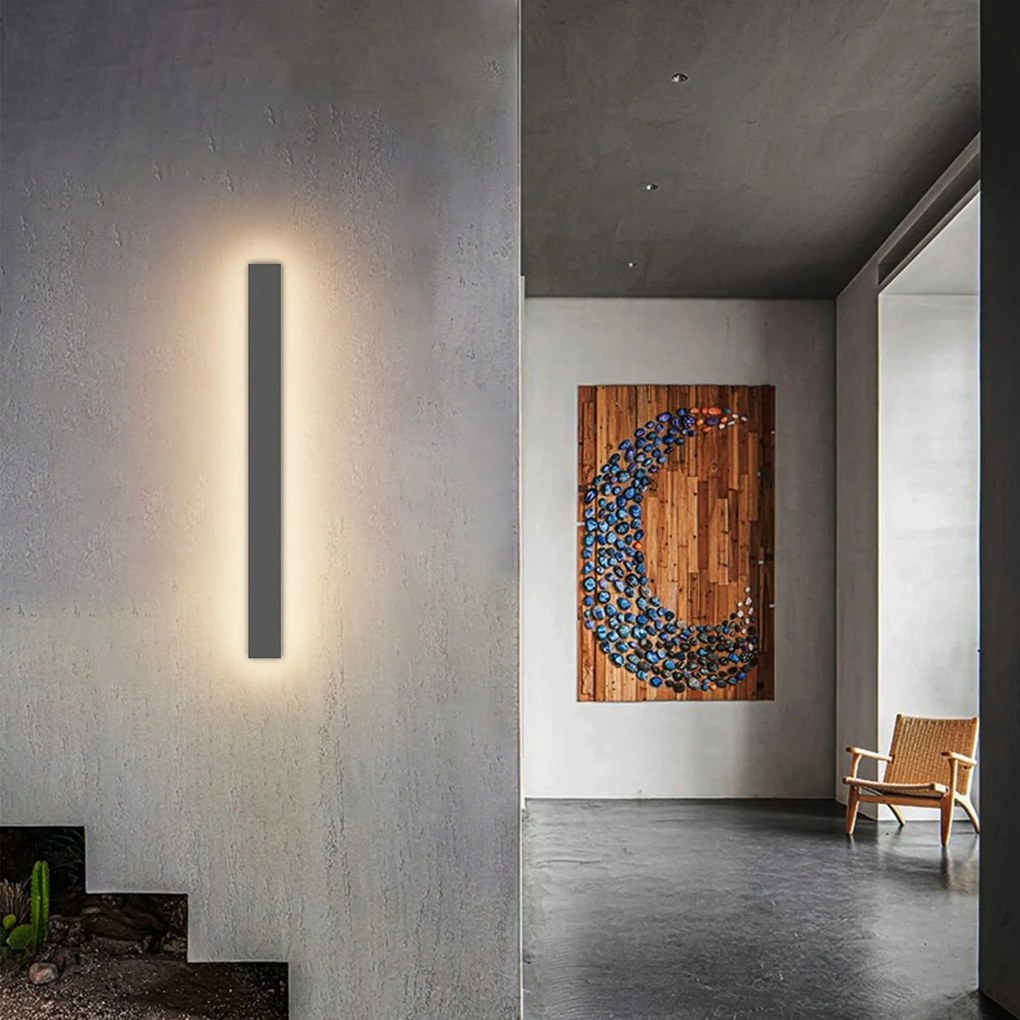 Led lámpa 60cm 20W kültéri homlokzati kerti fali lámpa 3300K Meleg