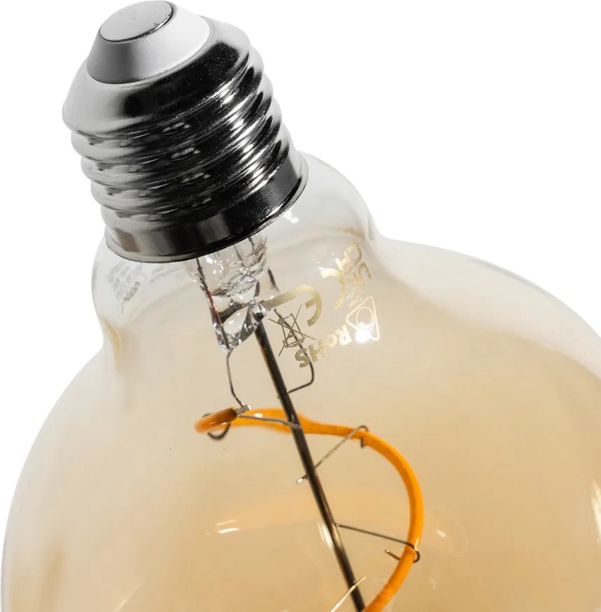 5 darabos E27 dimmelhető LED izzó spirál filament G95 arany 4W 270 lm 2100K készlet