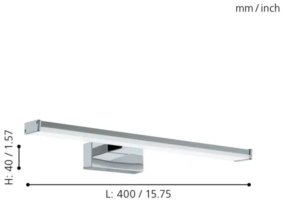 Eglo 74051 - LED Fürdőszobai tükörmegvilágítás GALENZANA LED/7,4W/230V IP44 króm