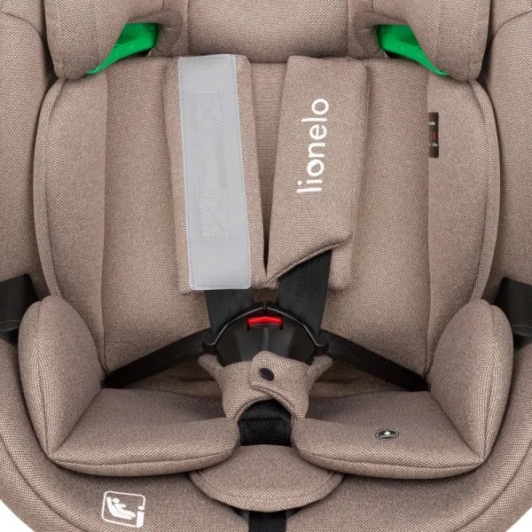 Lionelo - Forgatható autósülés bázissal LAVENDER i-Size 76-150 cm, bézs (Latte)
