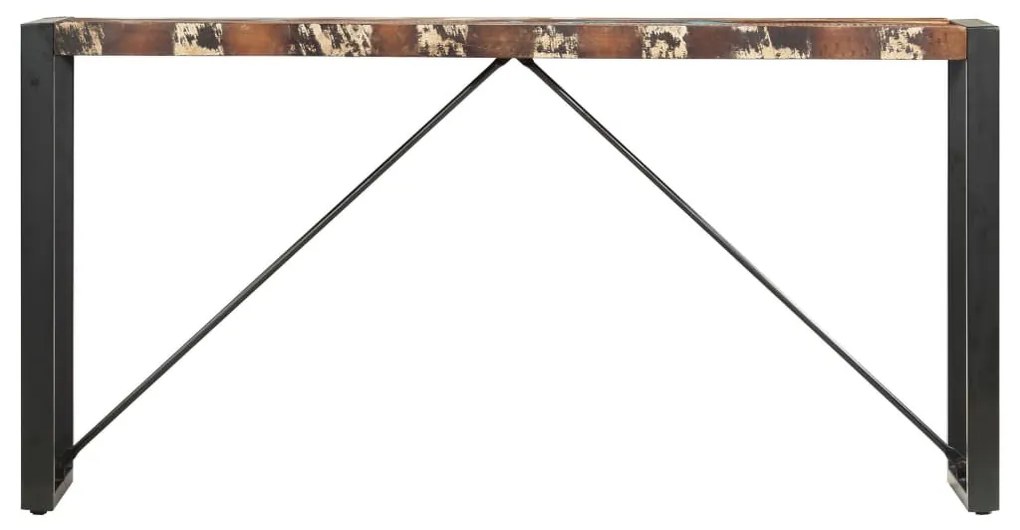 tömör újrahasznosított fa tálalóasztal 150 x 35 x 76 cm