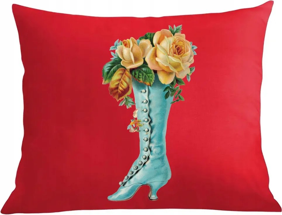 Párna párnahuzat Vintage Váza Cipők