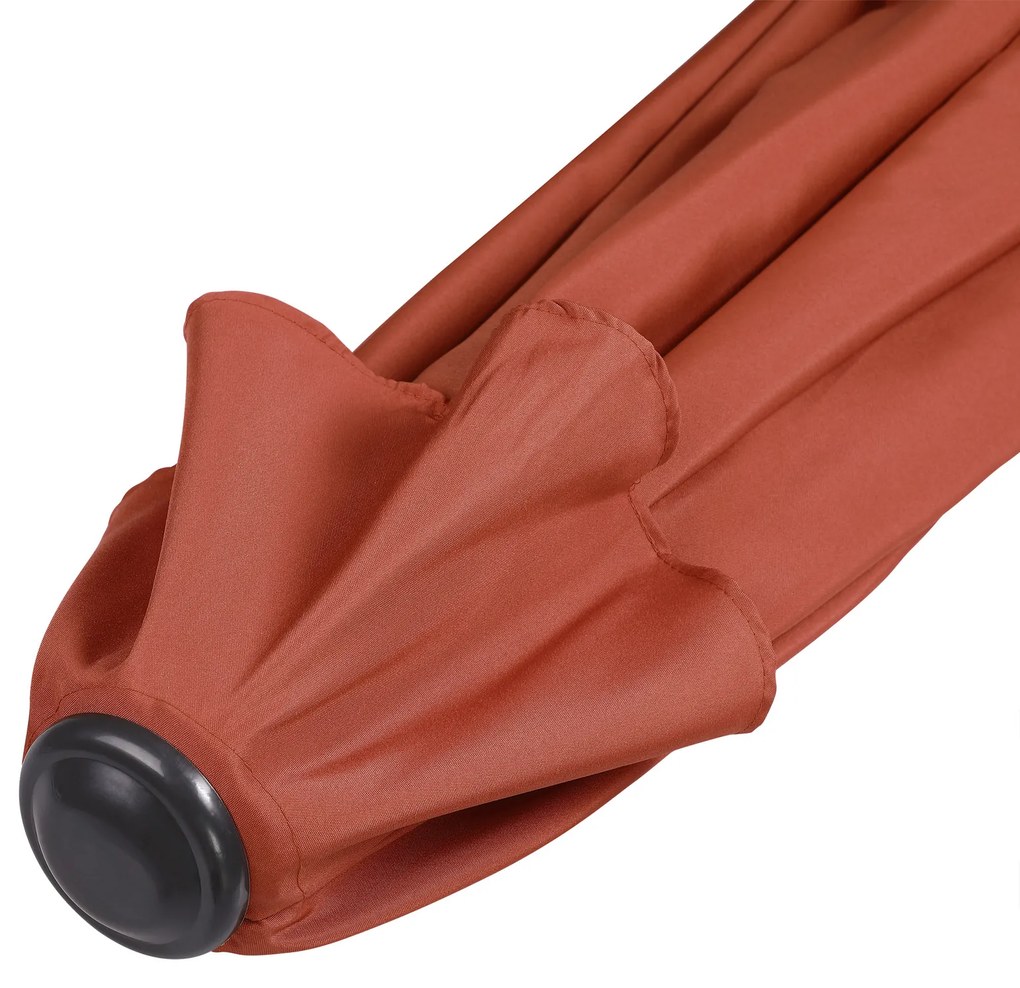 Kingsleeve® Kerti félköríves napernyő - terrakotta