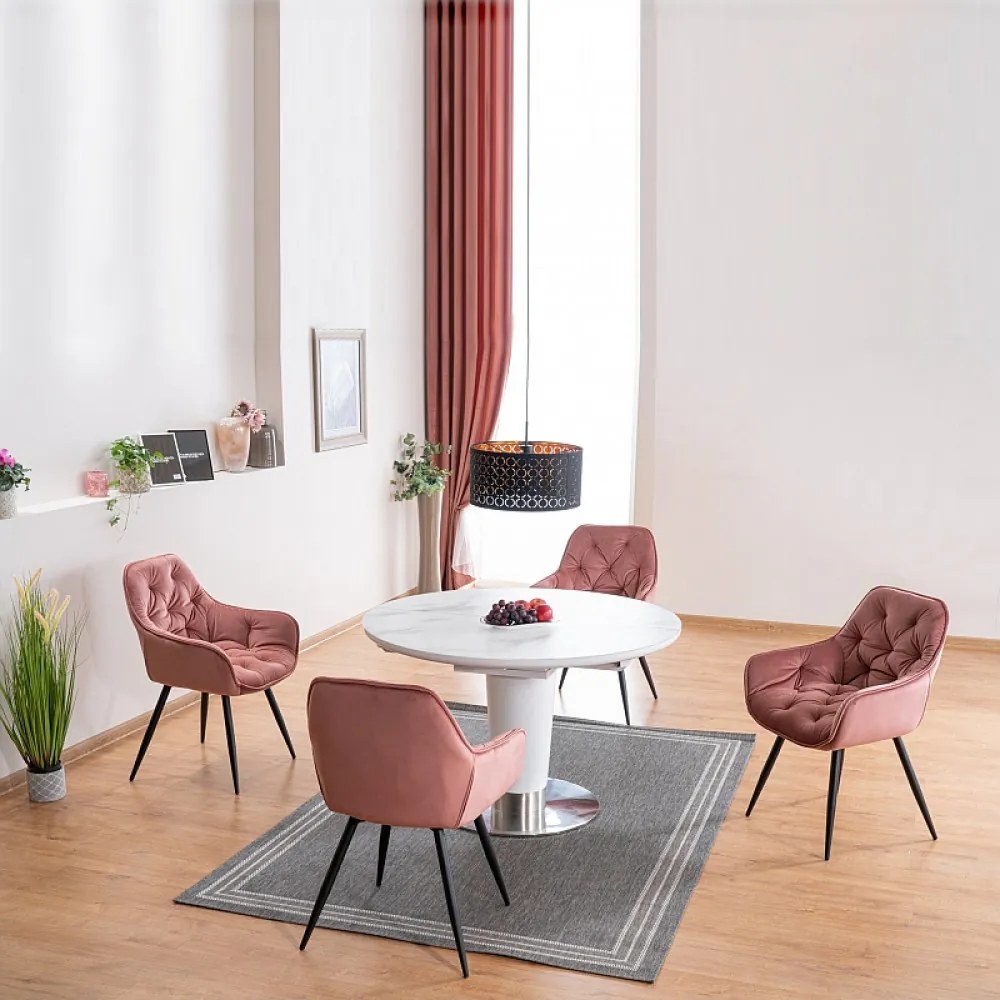 Cherry Velvet étkezőszék antik rózsaszín