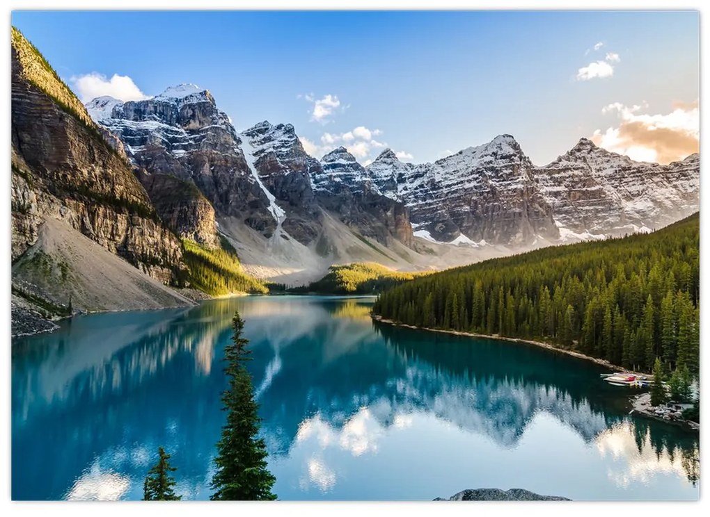 Kép - Kanada, Banff Nemzeti Park, Moraine Lake (üvegen) (70x50 cm)