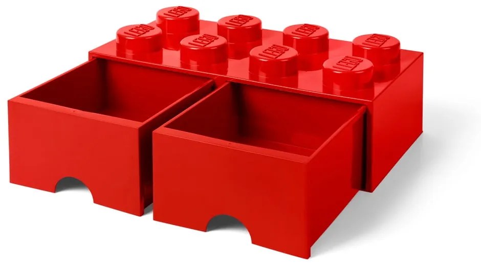 Piros 2 fiókos tárolódoboz - LEGO®
