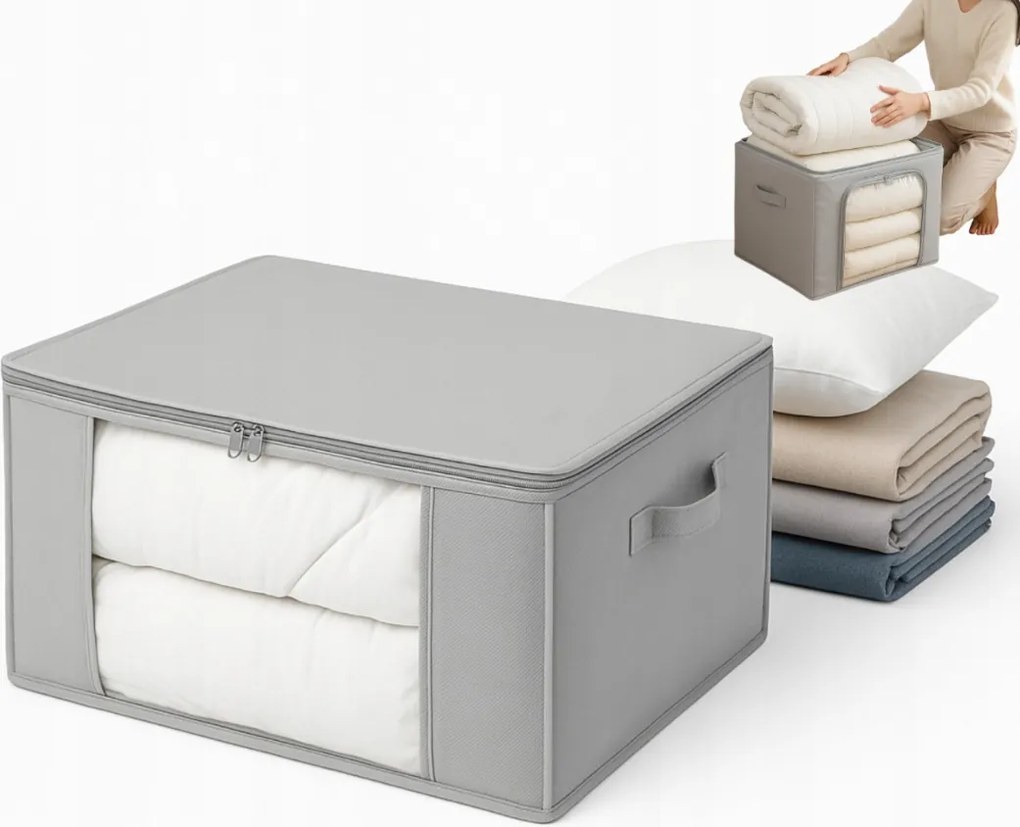 Tárolódoboz 60x45x30 cm, cipzárral