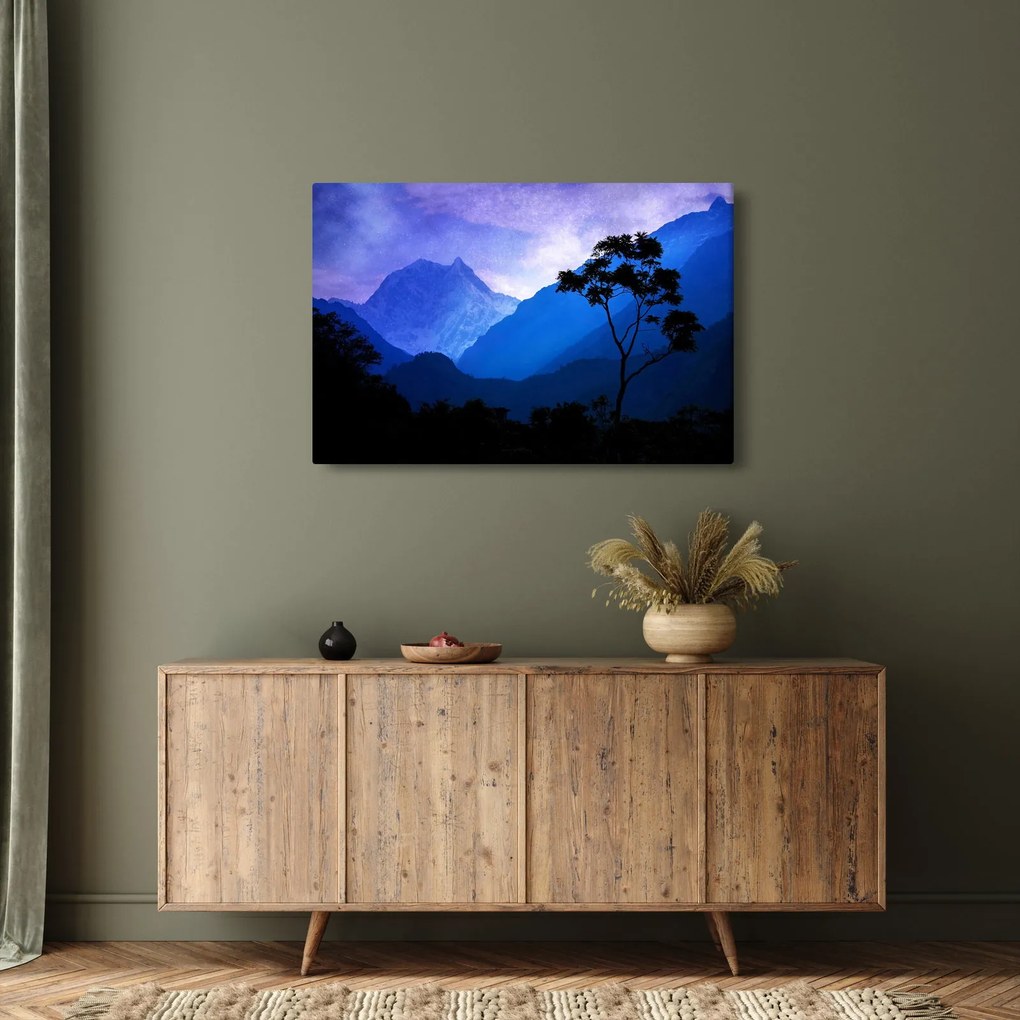 Kép - Éjszakai ég Nepálban (90x60 cm)