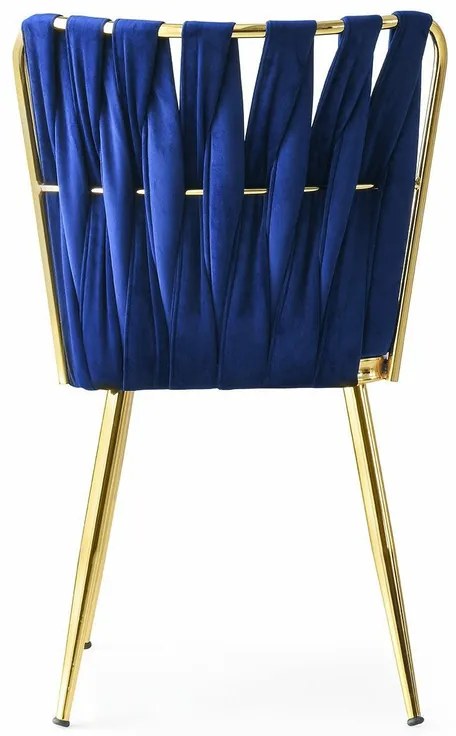 Kusakli Navy Blue and Gold étkezőszék szett, 4 db, 4 db