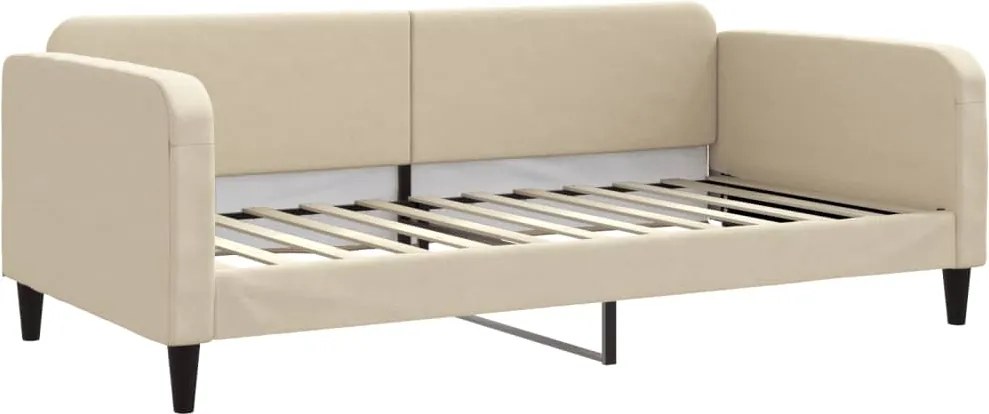 vidaXL krémszínű szövet kanapéágy 100 x 200 cm