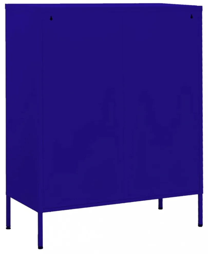 tengerészkék acél tárolószekrény 80 x 35 x 101,5 cm