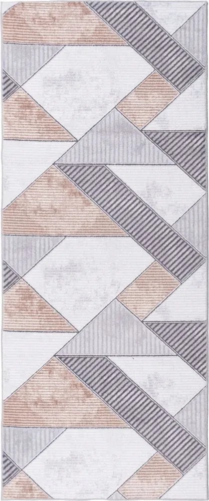Futószőnyeg Vision háromszögek szürke-bézs 67x160cm
