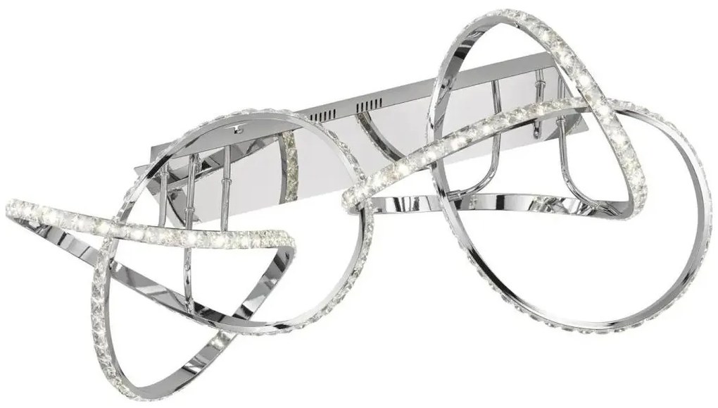 ABRO dimmelhető LED mennyezeti lámpa, 49W/230V, fényes króm