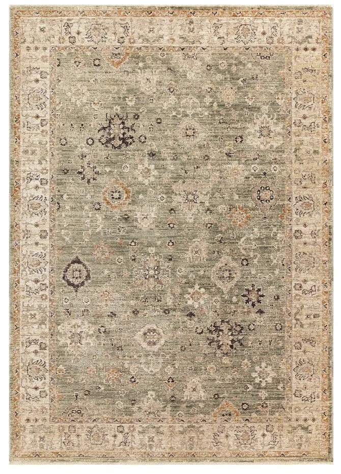 Zöld-bézs kézi szövésű futószőnyeg 67x240 cm Heriz Ornate – Asiatic Carpets