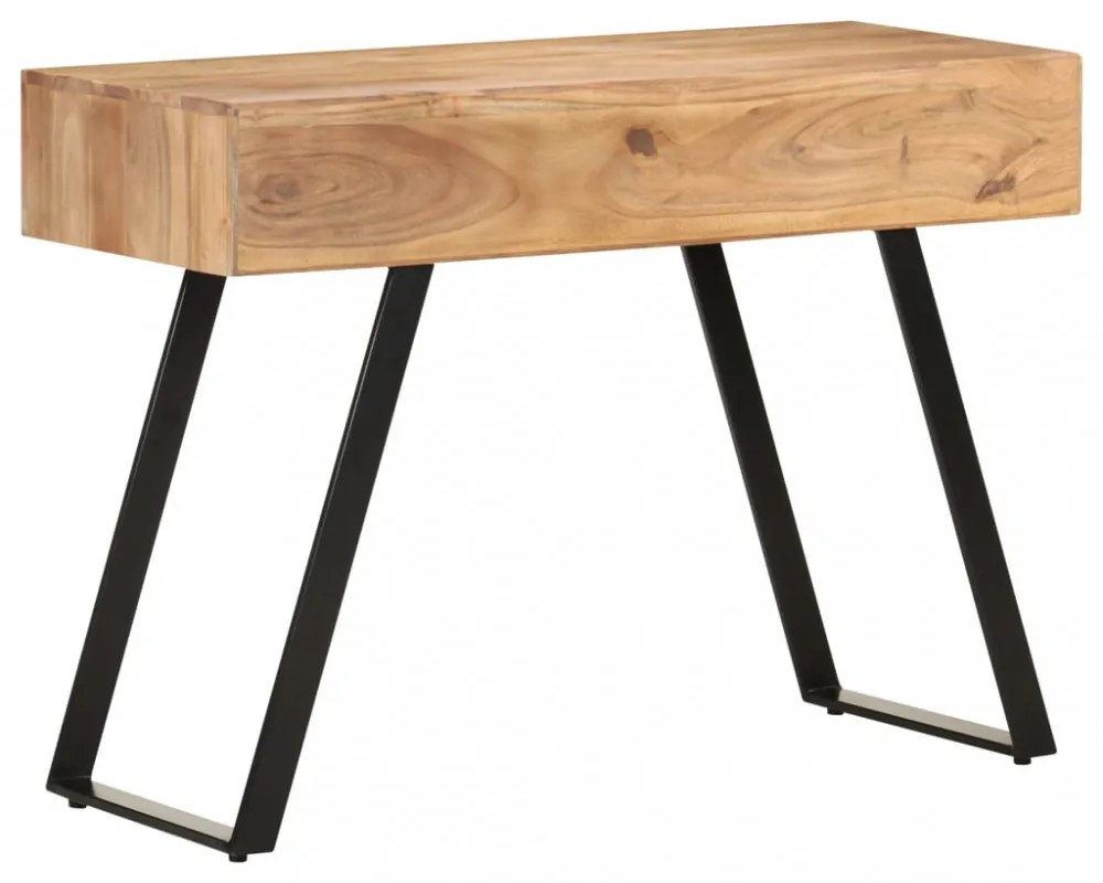 természetes szélű tömör akácfa íróasztal 107x45x79 cm