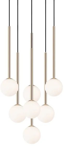 Zuma Line P0574-07F-F7AA - Csillár zsinóron ARCTURUS 7xG9/4W/230V arany